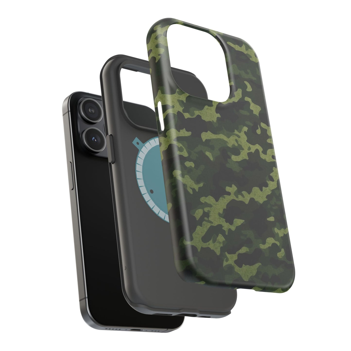 Dark Green Camouflage – MagSafe iPhone Case, Slim and Drop-Resistant