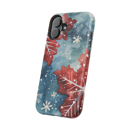 Crimson Snowflake Charm – MagSafe iPhone Case