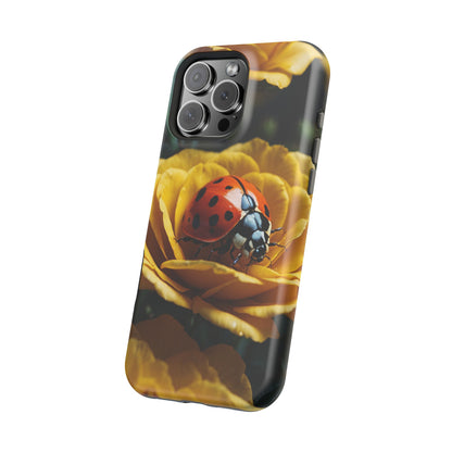 MagSafe iPhone Case: Ladybug on Yellow Petals