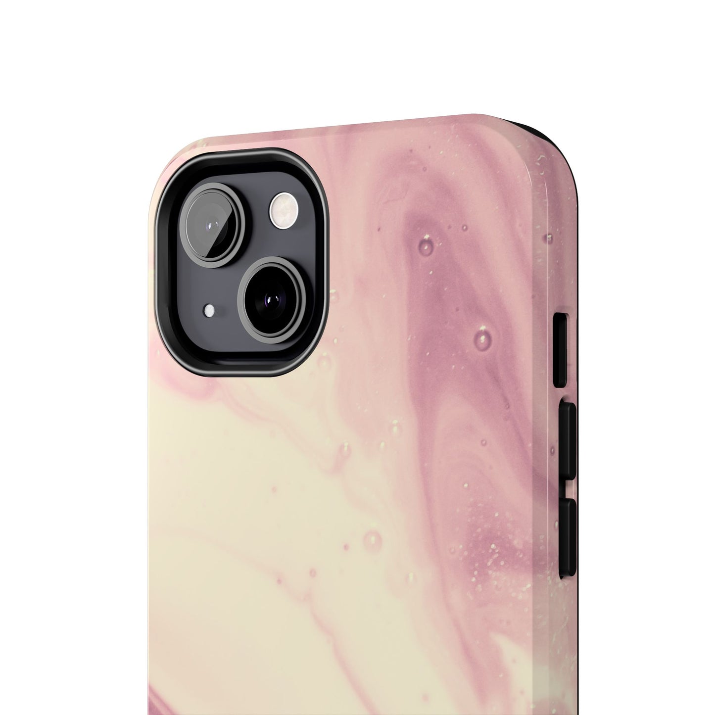 Blush Marble Glow – iPhone Case with Rose Gold & Pink Swirl Pattern