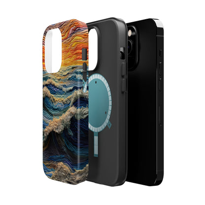 Ocean Sunset Tapestry Waves – MagSafe iPhone Series Case