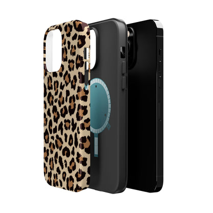 Wild Leopard Print Tough MagSafe iPhone Case – Bold Animal Pattern Design with Dual-Layer Protection