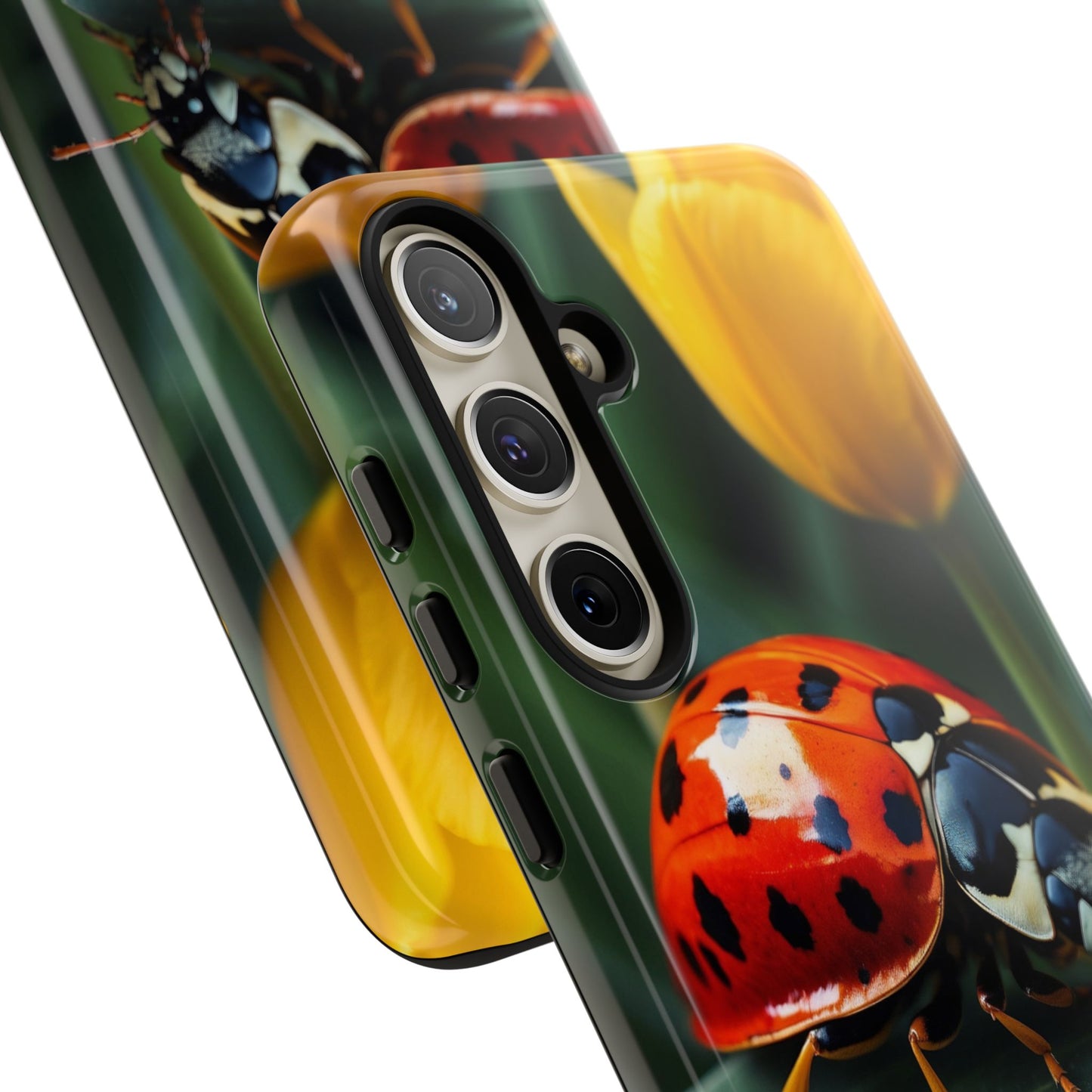 Samsung Galaxy Case: Vibrant Ladybug Amidst a Lush Yellow Flower Garden