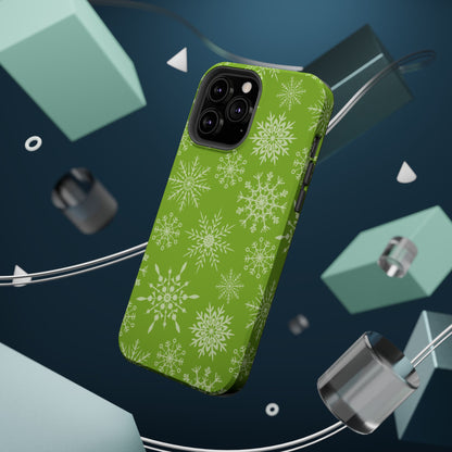 Green Snowflake Pattern – MagSafe iPhone Series Case