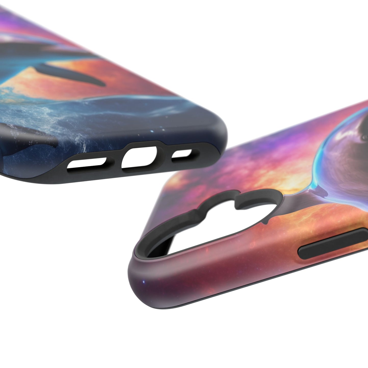 Cosmic Dolphin Galaxy Art - MagSafe-Compatible Case