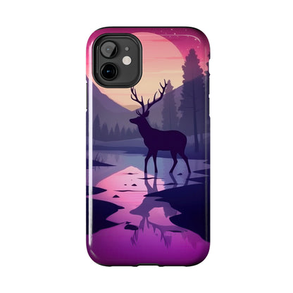 Twilight Elegance: Stag Reflection – iPhone Case