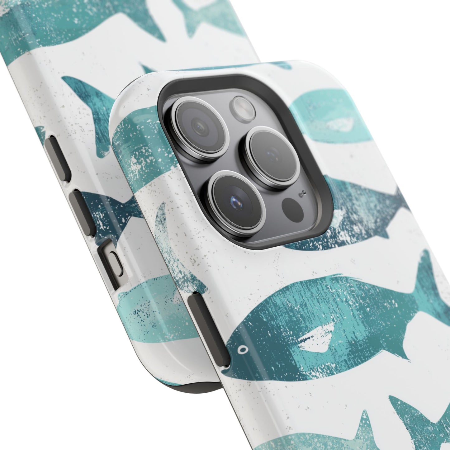 Vintage Blue Fish Print - MagSafe iPhone Series Case