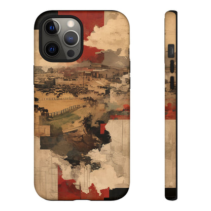 Vintage Abstract iPhone Case - Rustic Art Protective Cover