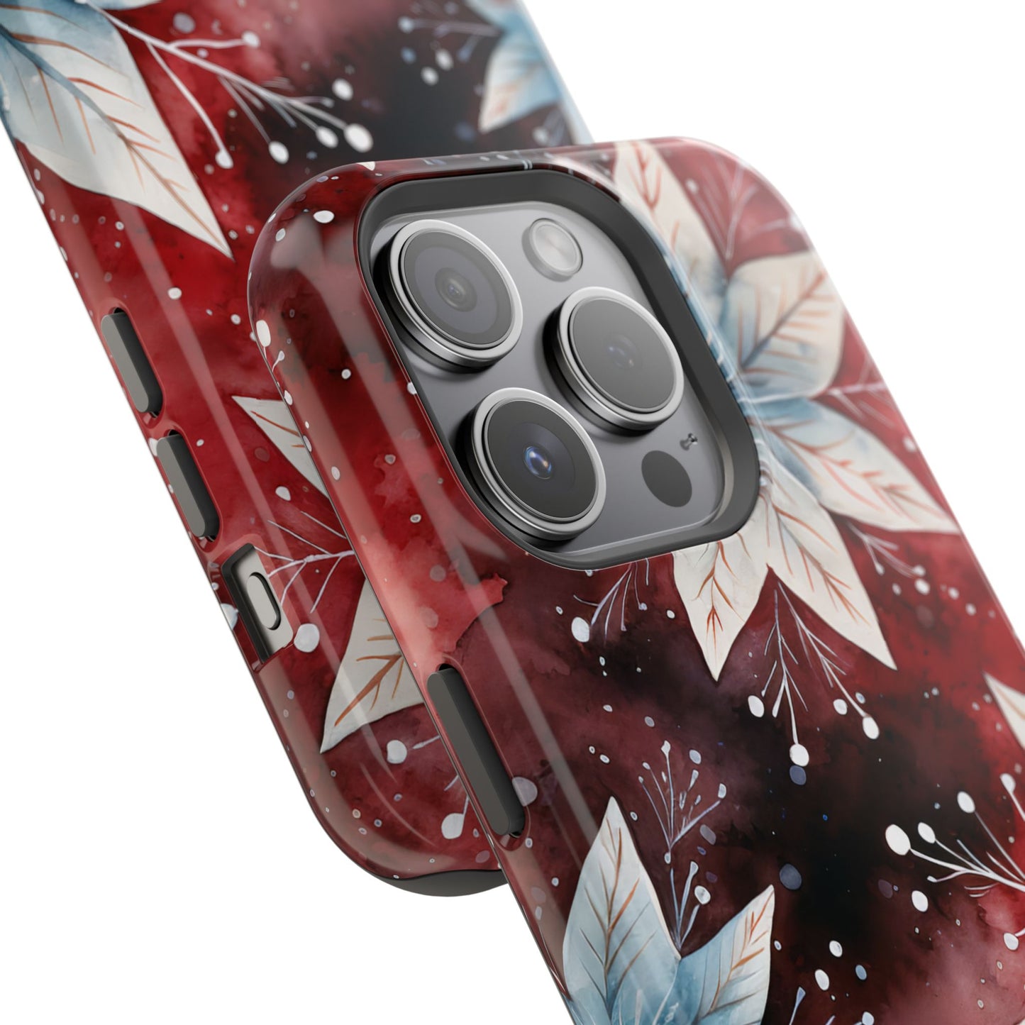 Winter Bloom Poinsettia – MagSafe iPhone Case