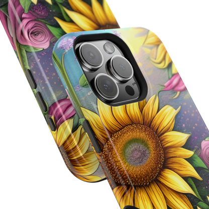 Whimsical Sunflower & Rose Garden - MagSafe iPhone Series Case