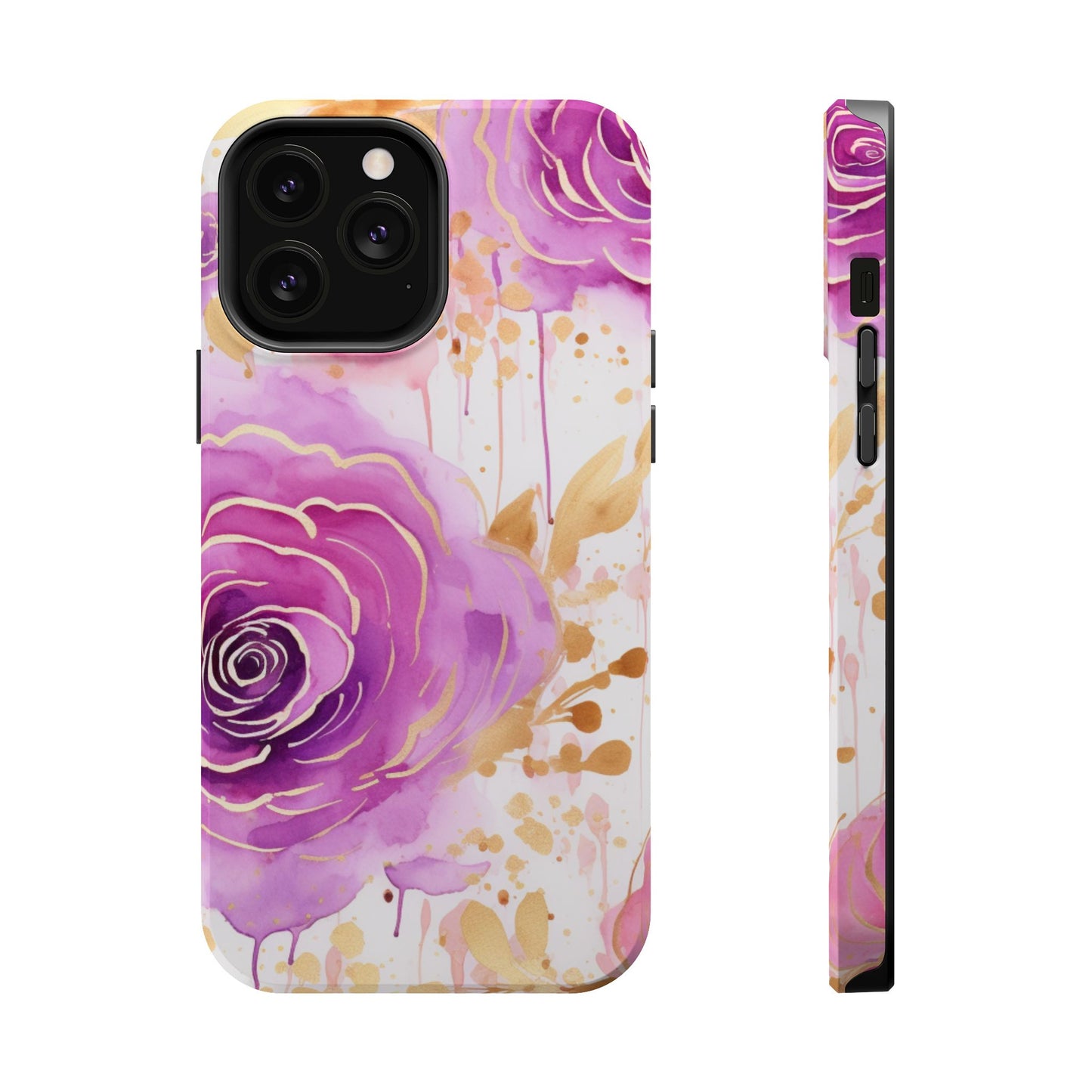 Radiant Purple & Gold Floral - MagSafe iPhone Series Case