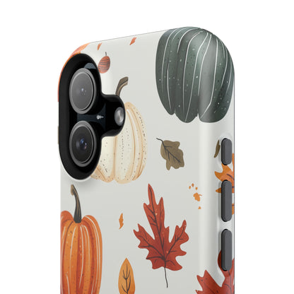 Autumn Pumpkin MagSafe iPhone Case – Fall Leaves and Harvest Design