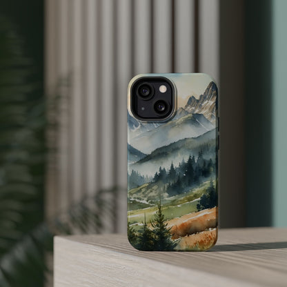 Serene Alpine Forest - MagSafe iPhone Case