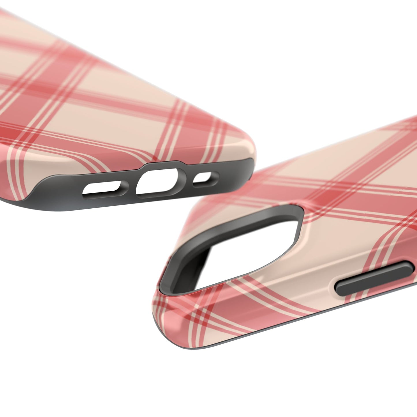 Soft Peachy Red Plaid MagSafe Case