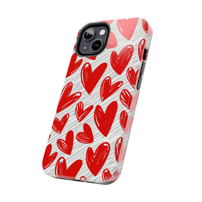 iPhone Case: Whimsical Heart Doodle