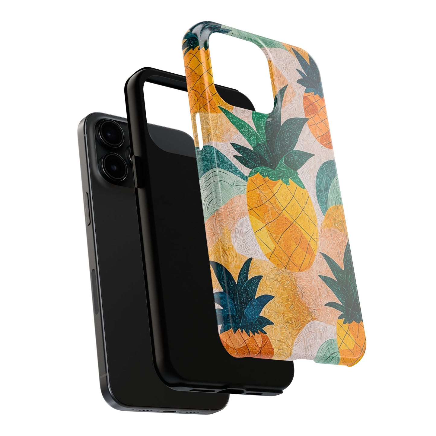 Tropical Pineapple iPhone Case – Vibrant Fruit Design, Tough Dual-Layer Protection