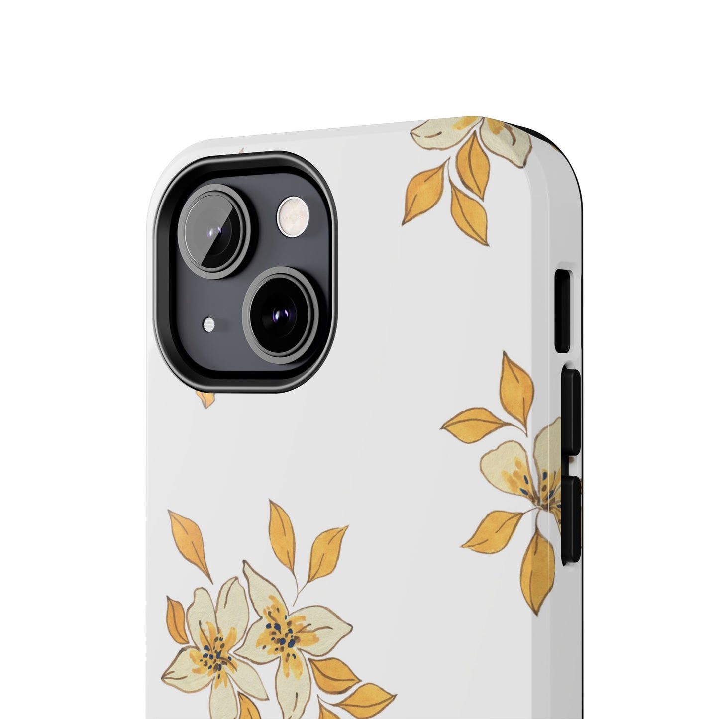 Delicate Yellow Blossom iPhone Case – Minimalist Floral Design with Matte Finish