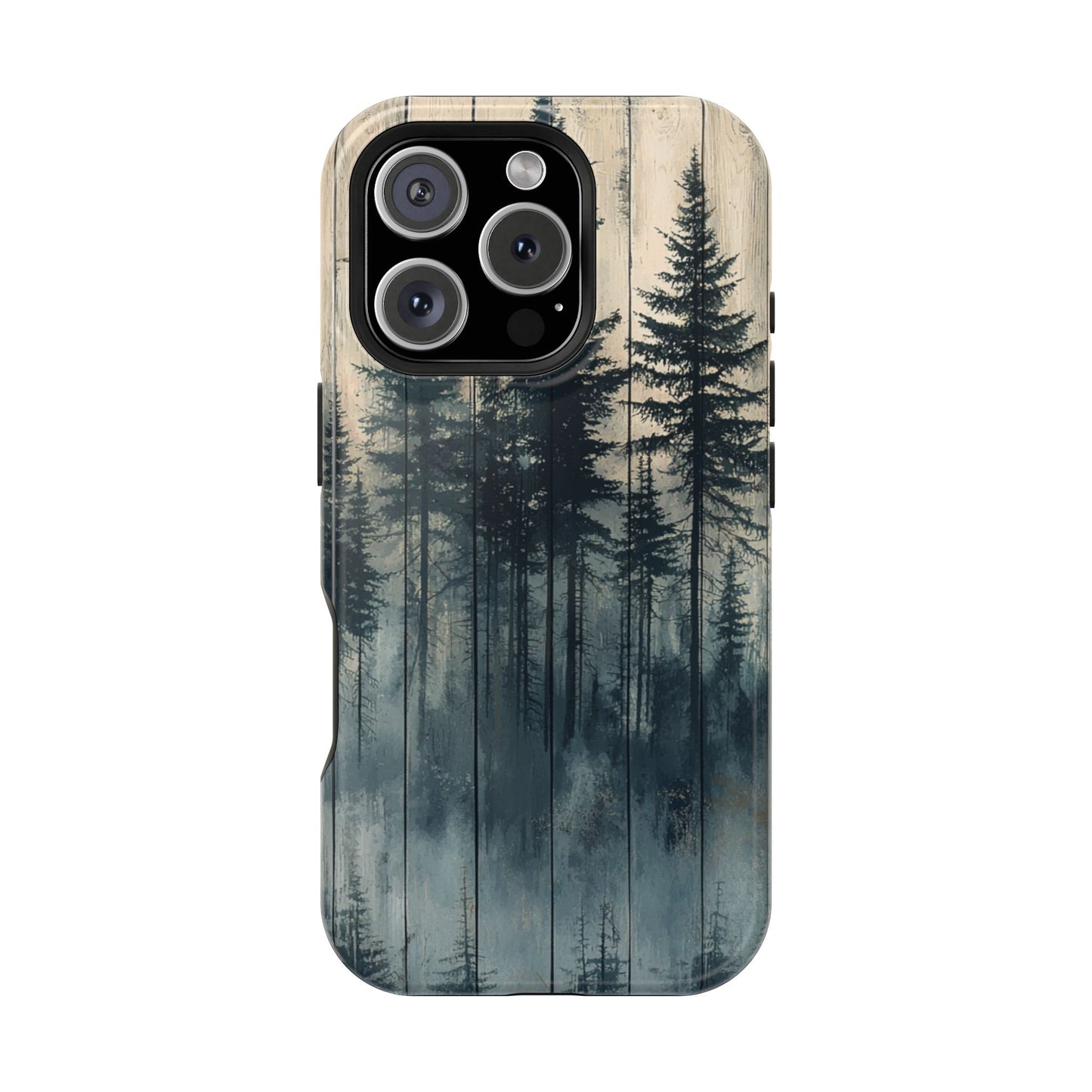 Misty Forest MagSafe iPhone Case - Rustic Nature-Inspired Protective Cover