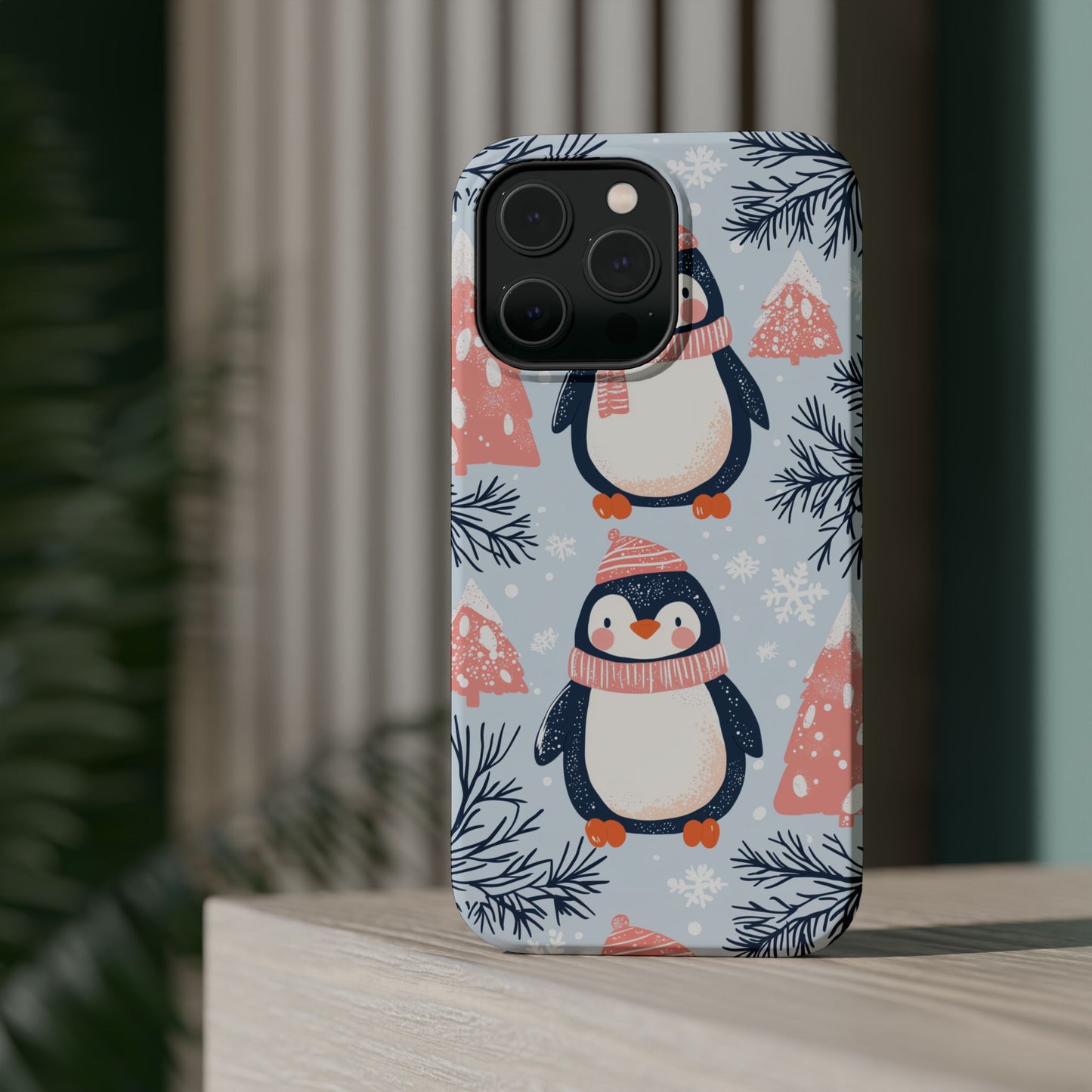 Penguin in Winter Wonderland MagSafe iPhone Case