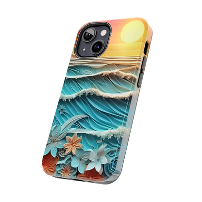 Tropical Sunset Paper Art Ocean – iPhone Series Case