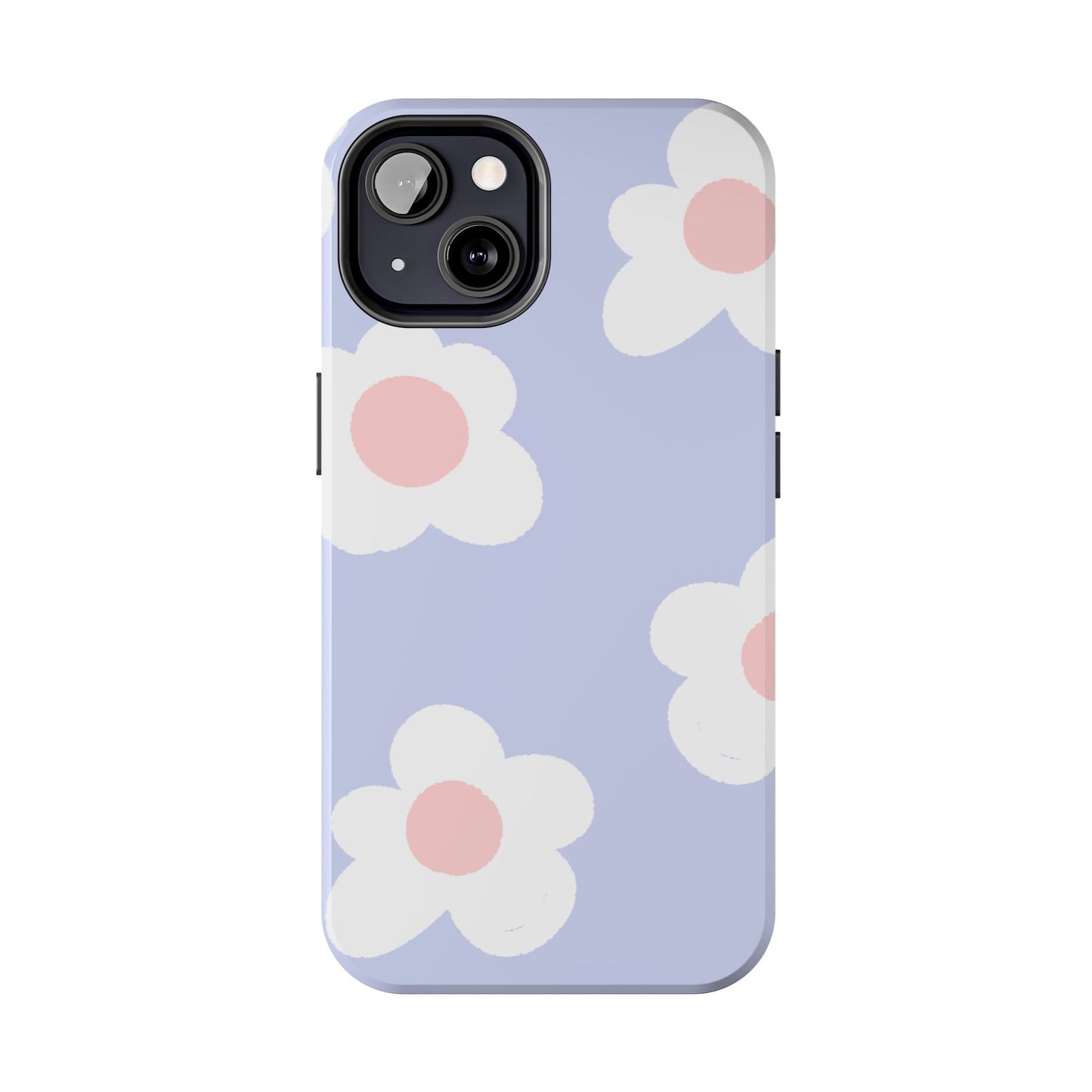 Retro Daisy Pastel Tough iPhone Case – Durable Design with Soft Matte Finish