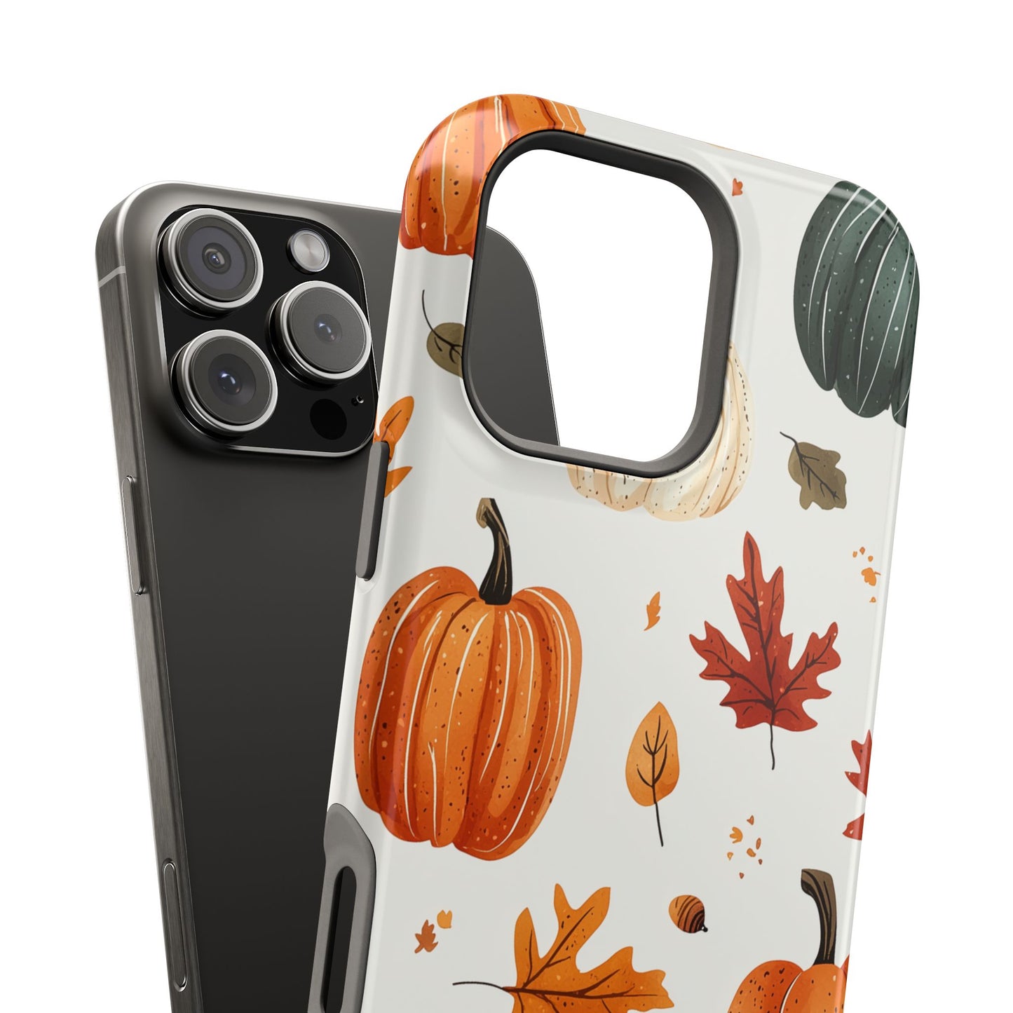 Autumn Pumpkin MagSafe iPhone Case – Fall Leaves and Harvest Design