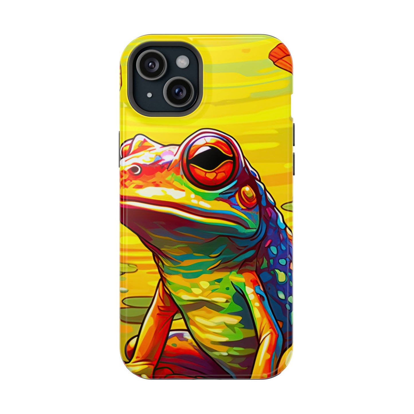 Vibrant Rainbow Frog Design – MagSafe iPhone Case