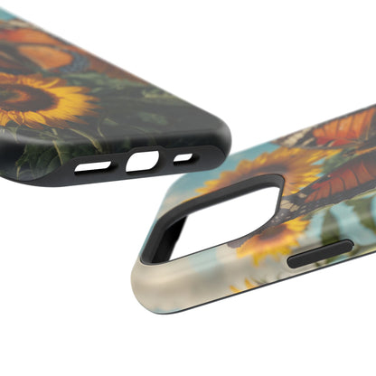 Vibrant Butterfly & Sunflower – MagSafe iPhone Case