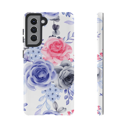 Elegant Blue Floral Watercolor Design – Samsung Galaxy Case