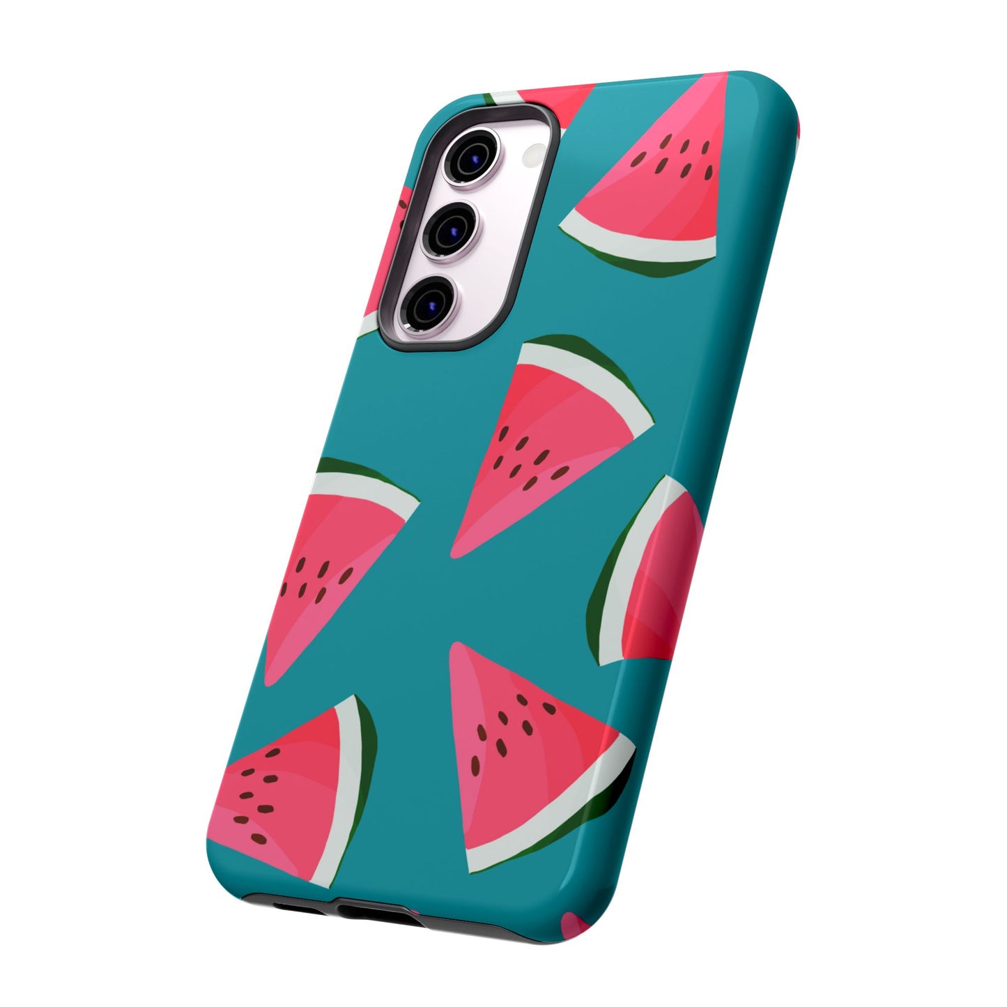 Watermelon Bliss Samsung Galaxy Case – Vibrant Summer Fruit Design on Teal Background