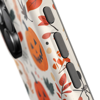 Halloween Pumpkin & Skeleton MagSafe iPhone Case – Spooky Autumn Design