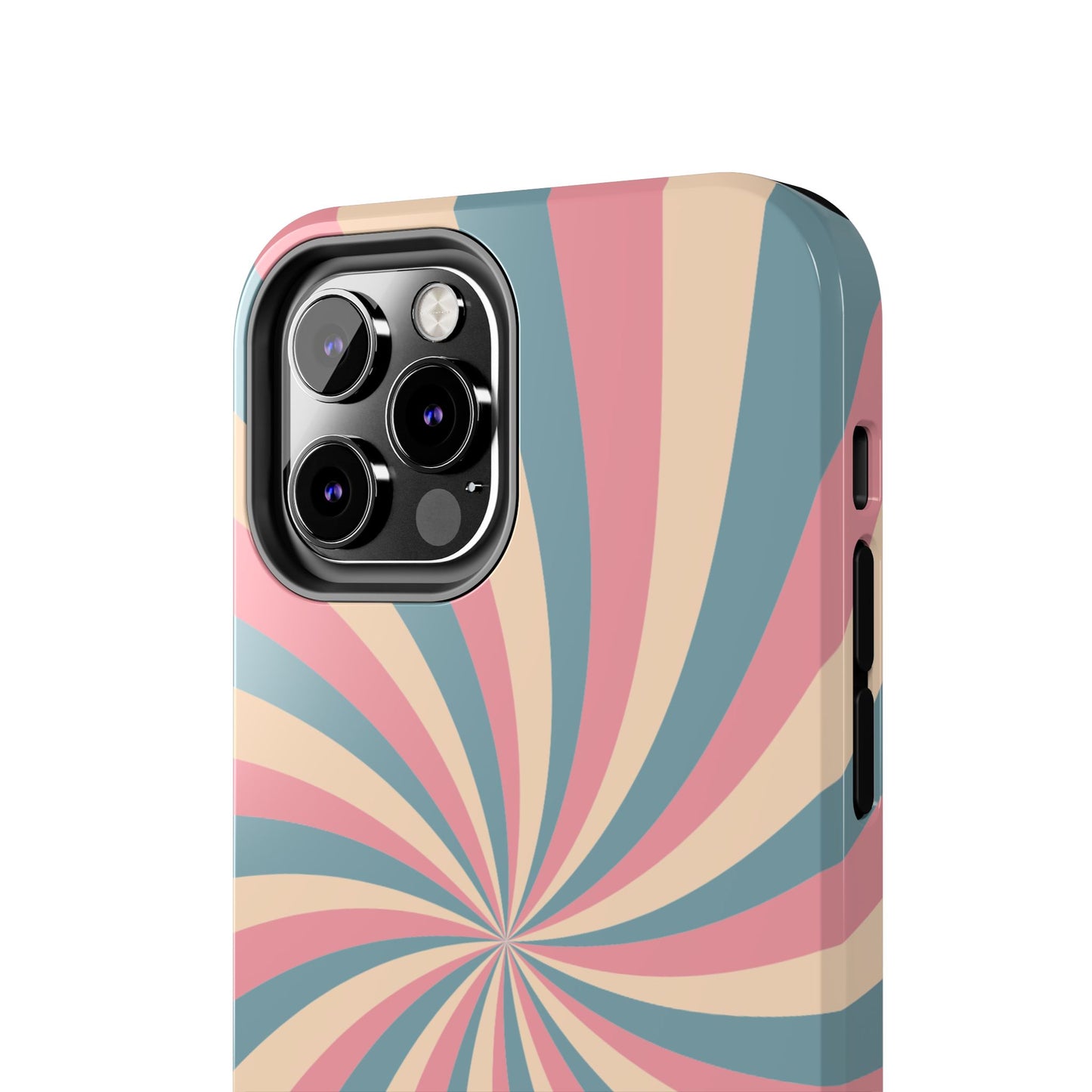 Vintage Pastel Swirl iPhone Case – Dual-Layer Protection with 70s-Inspired Design