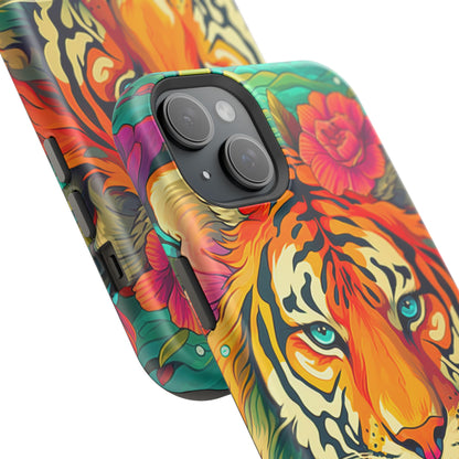 Fierce Rainbow Tiger Art - MagSafe iPhone Case