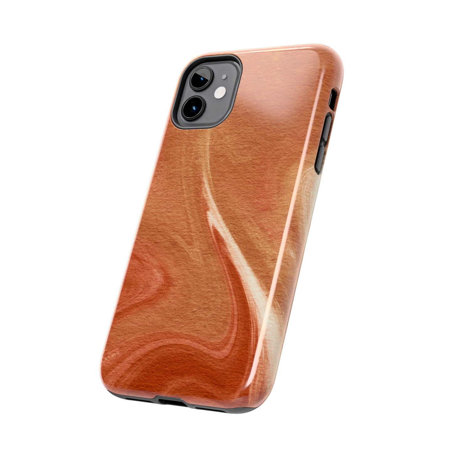 Earthy Terracotta Swirl MagSafe iPhone Case – Elegant Design with Magnetic Precision