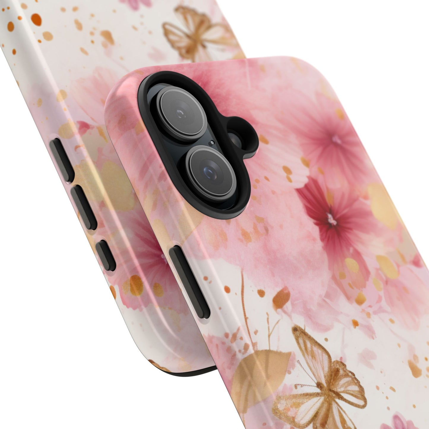 Blush Pink Floral Butterfly - iPhone Case