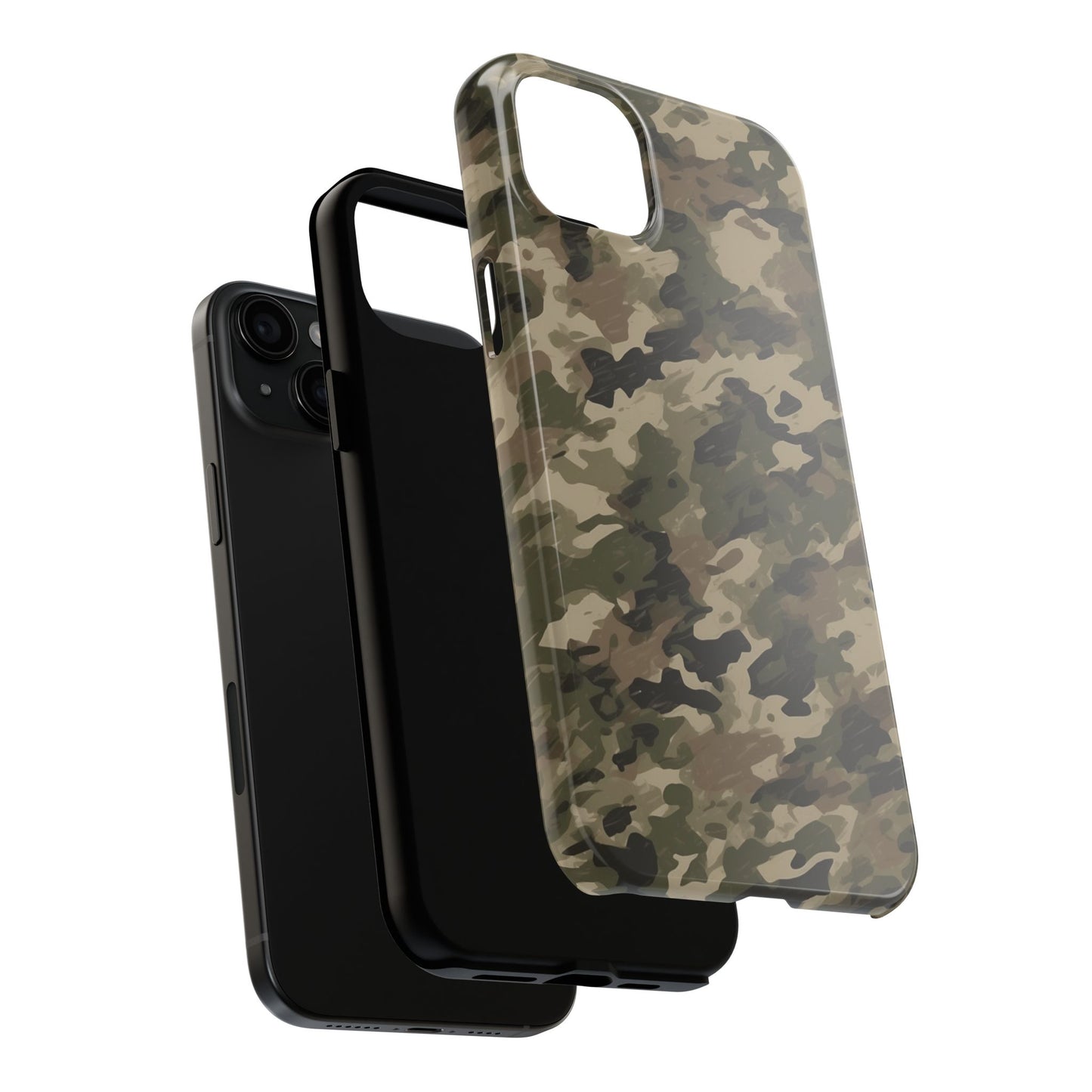 Classic Light Brown Camouflage – Durable iPhone Case with Timeless Design