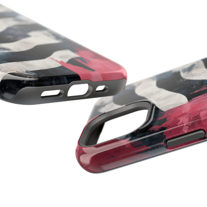 MagSafe iPhone Case: Blood Zebra – Bold Red & Black Pattern