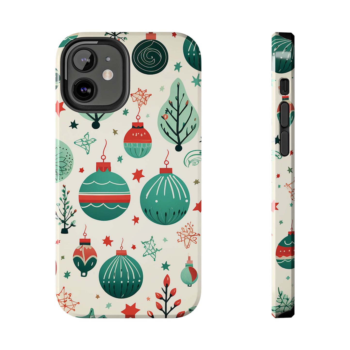 Vintage Christmas Ornaments Pattern – iPhone Series Case