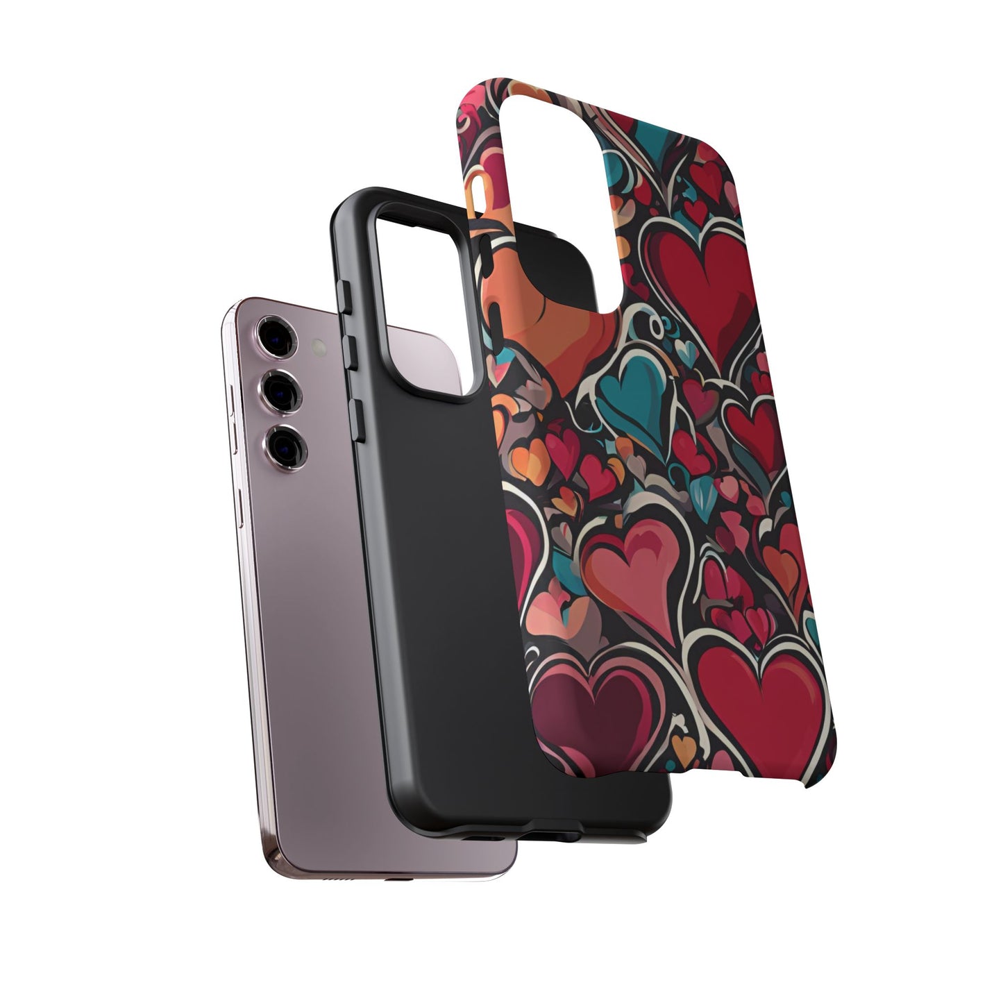 Vibrant Multicolor Heart Art – Samsung Galaxy Case