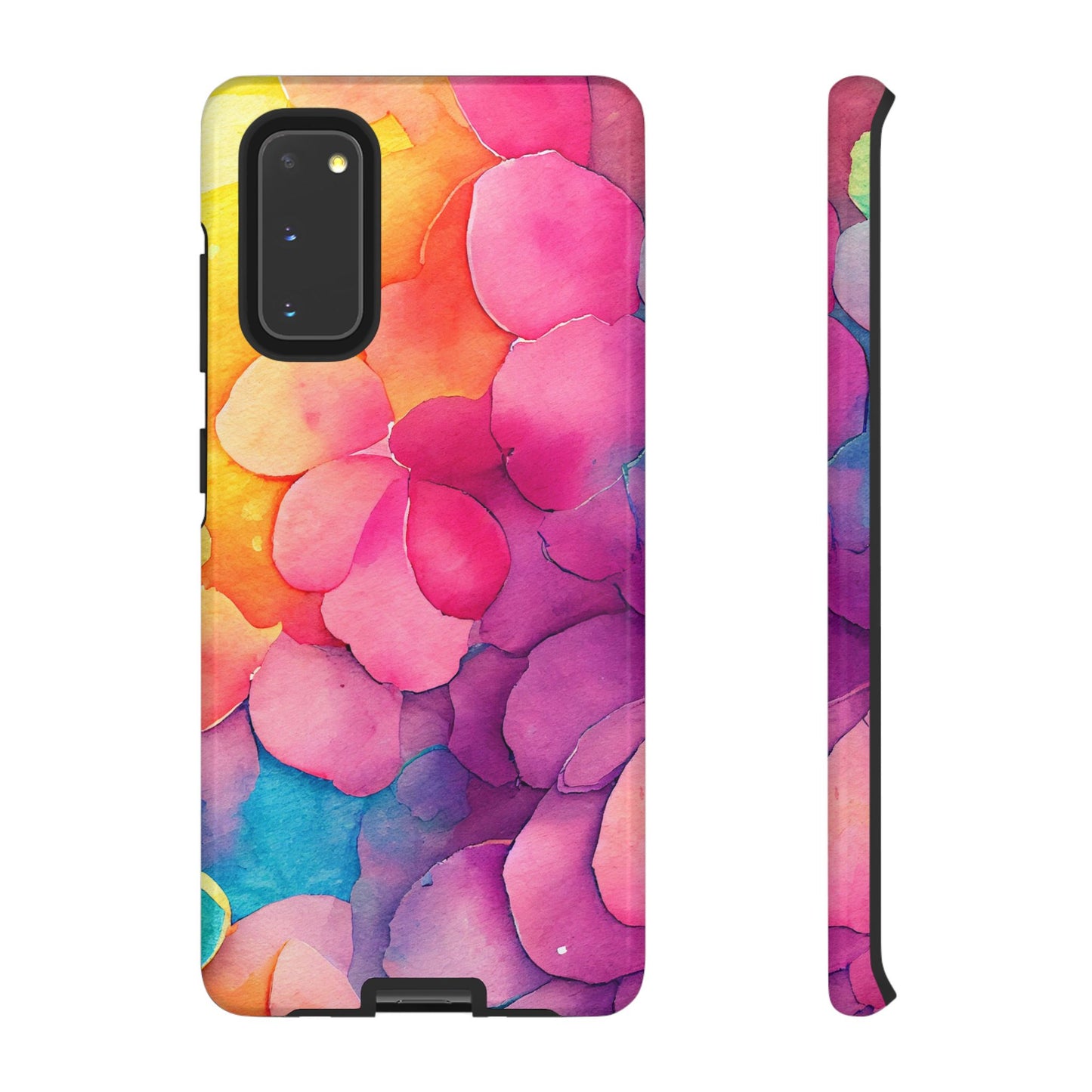 Sunset Petals Watercolor Samsung Galaxy Case – Slim Design, Glossy Finish