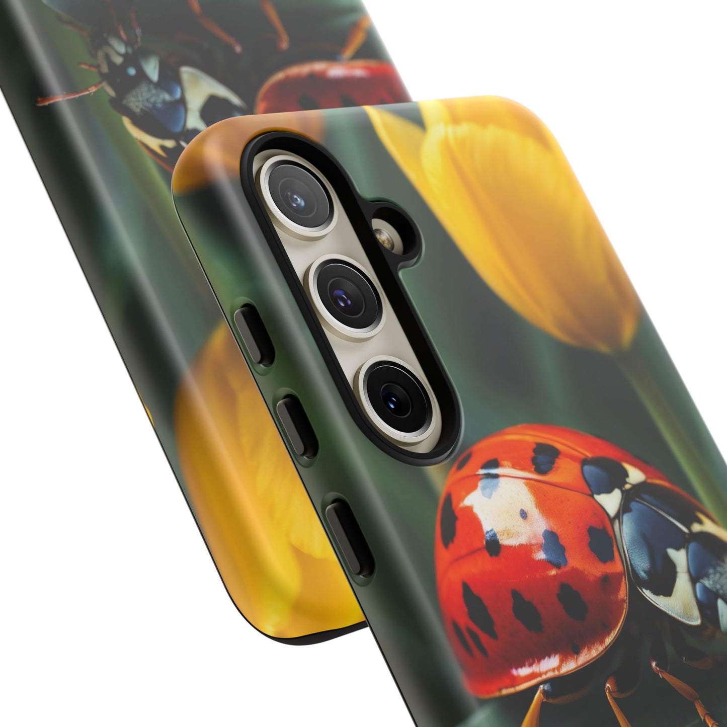 Samsung Galaxy Case: Vibrant Ladybug Amidst a Lush Yellow Flower Garden