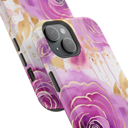 Radiant Purple & Gold Floral - MagSafe iPhone Series Case