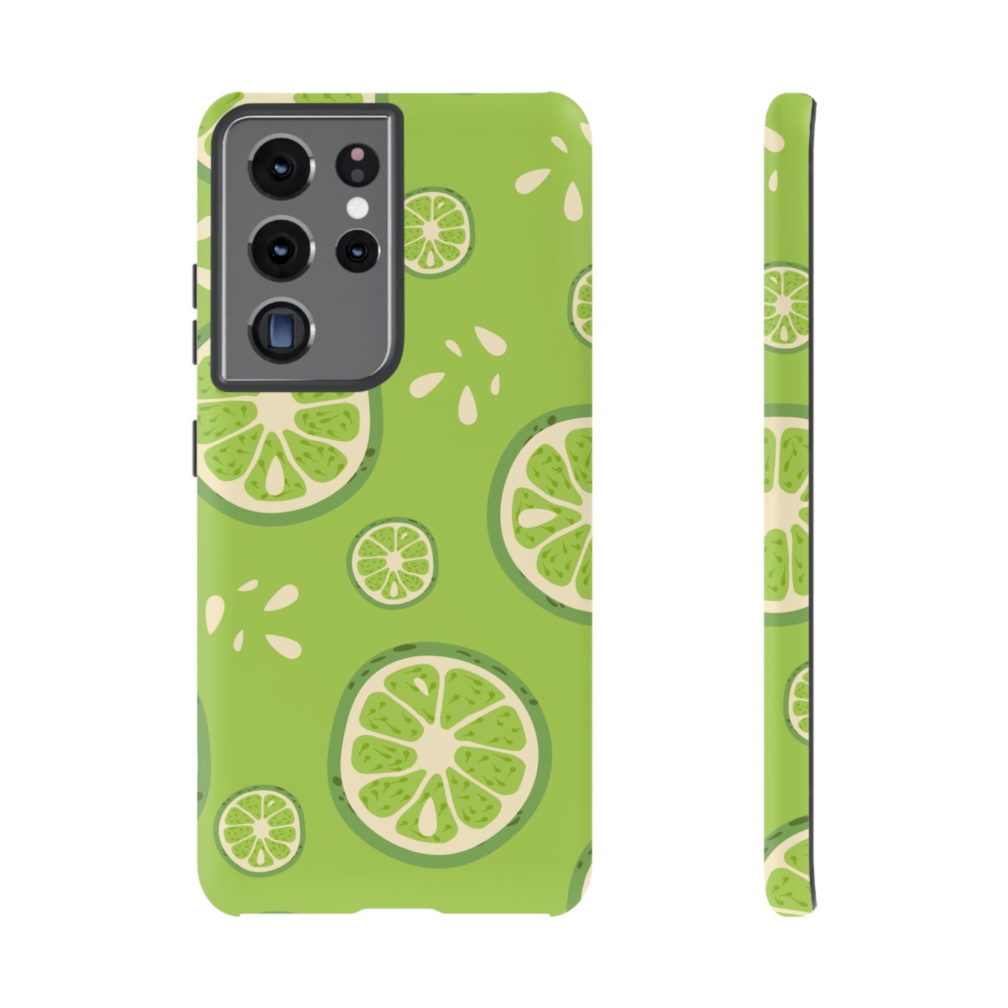 Zesty Lime Splash Tough Samsung Galaxy Case – Fresh Citrus Design, Dual-Layer Protection