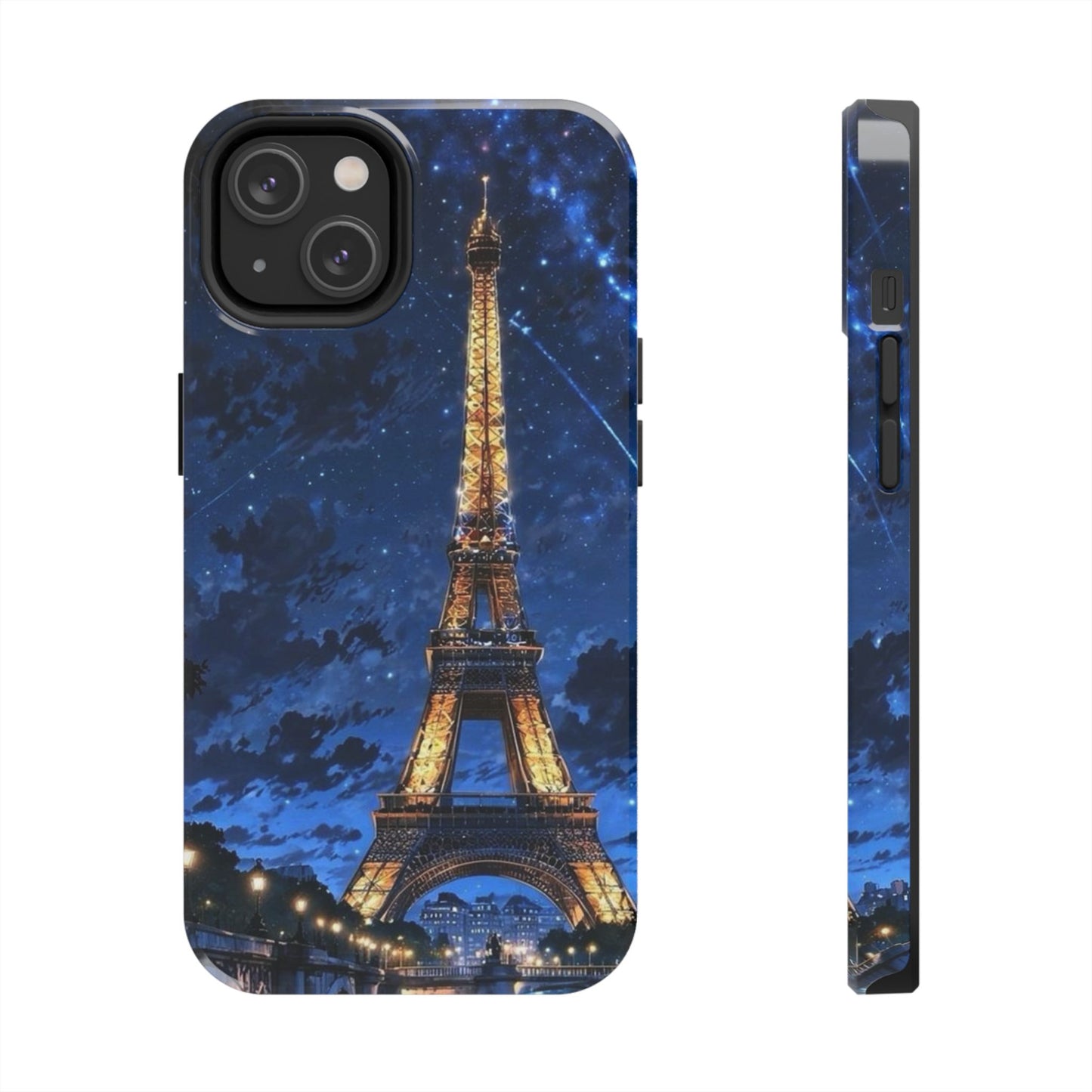 iPhone Case - Eiffel Tower Under Starlit Sky Design