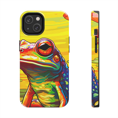 Vibrant Rainbow Frog Design – iPhone Series Case