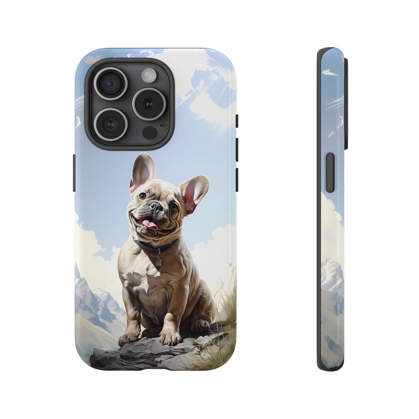 Frenchie iPhone Samsung Galaxy Phone Case! French Bull Dog Standing Proudly. Extremely Tough & Durable With Dual Layer Protection.