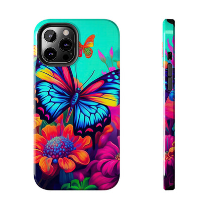 Vivid Butterfly & Floral Burst - iPhone Series Case