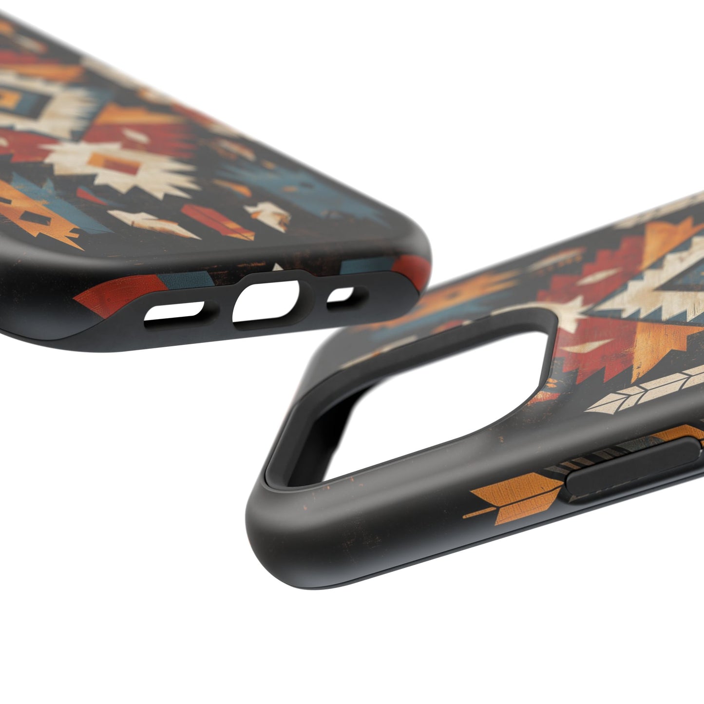 Southwestern Arrow & Diamond Tough MagSafe iPhone Case – Bold Tribal Design, Dual-Layer Protection