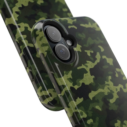 Dark Green Camouflage – MagSafe iPhone Case, Slim and Drop-Resistant