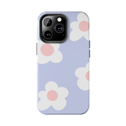 Retro Daisy Pastel Tough iPhone Case – Durable Design with Soft Matte Finish